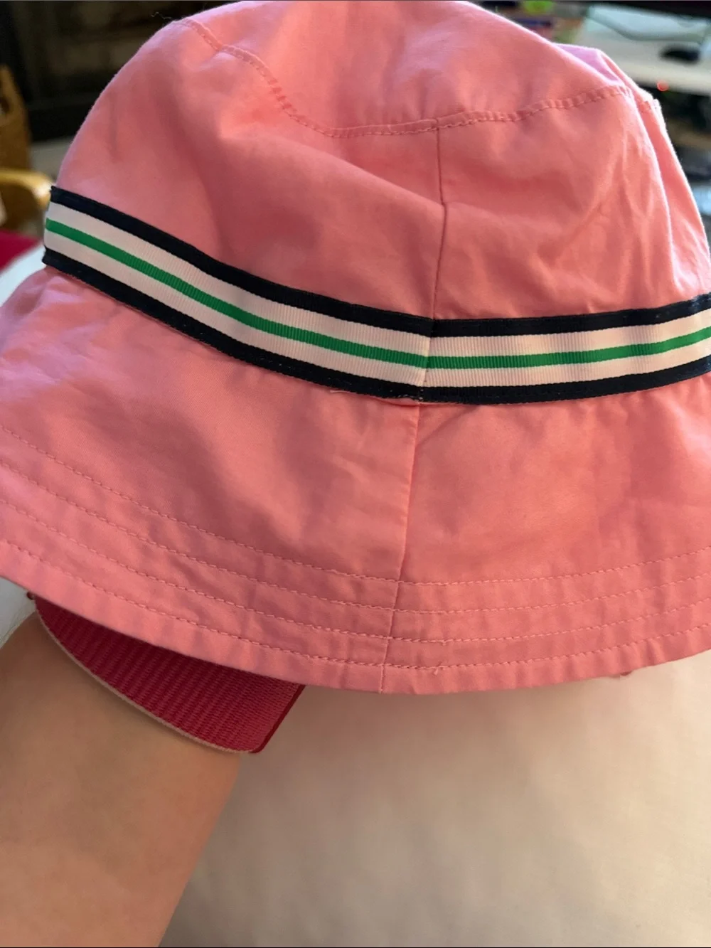 Janie and Jack Girls Pink Sun Hat size: 12-24 Months- EUC